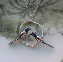 Load image into Gallery viewer, Magpies, Two for Joy Necklace