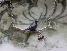 Load image into Gallery viewer, Blackbird and Berries Necklace