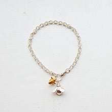 Load image into Gallery viewer, Honeybee &amp; Gold Strawberry Bracelet