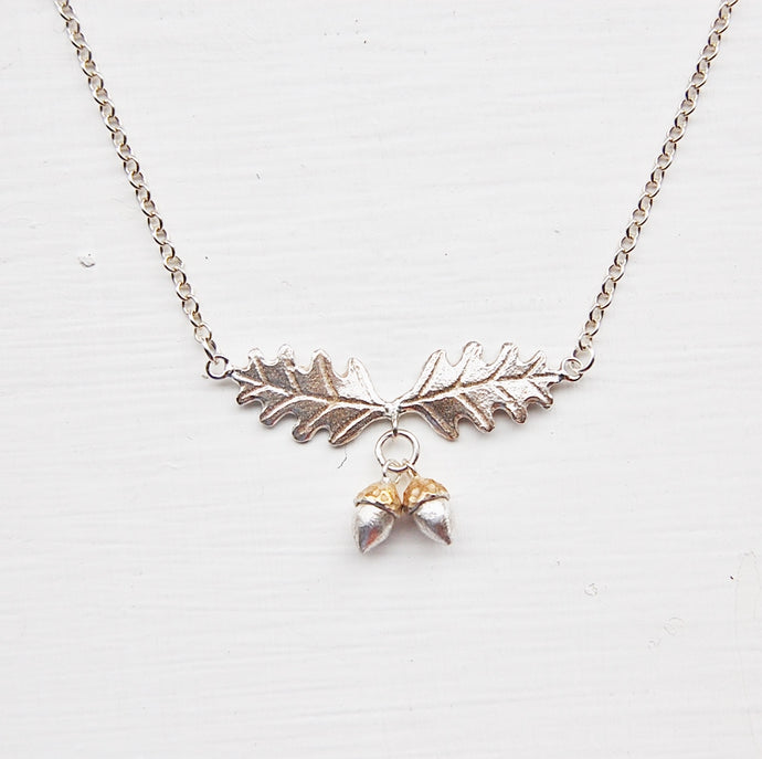 Oak Leaf & Acorns Necklace