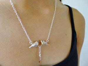 Pair of Robins Necklace
