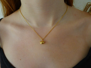 Wren necklace  Gold dipped