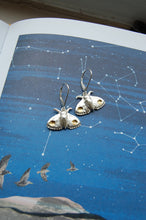 Load image into Gallery viewer, Moth silver earrings