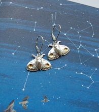 Load image into Gallery viewer, Moth silver earrings