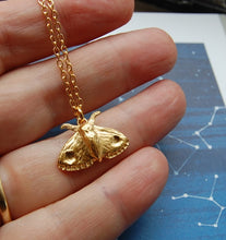 Load image into Gallery viewer, Moth gold dipped Necklace