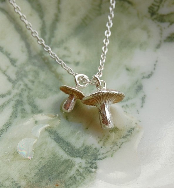Double Mushroom Necklace