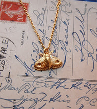 Load image into Gallery viewer, Moth gold dipped Necklace