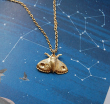 Load image into Gallery viewer, Moth gold dipped Necklace
