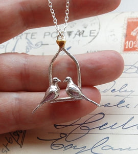 Pair of doves Necklace