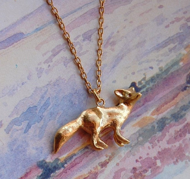 Gold Dipped Fox necklace