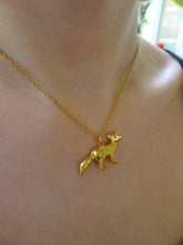 Load image into Gallery viewer, Gold Dipped Fox necklace