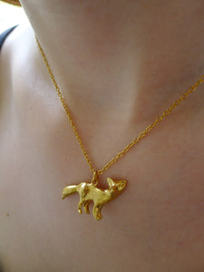 Gold Dipped Fox necklace