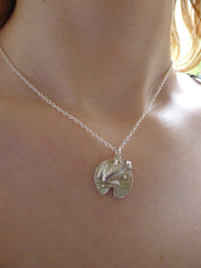Frog and Lilypad necklace