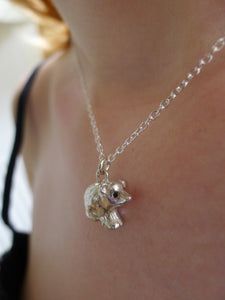 Polar bear cub necklace