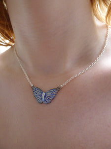 Blue Butterfly Necklace