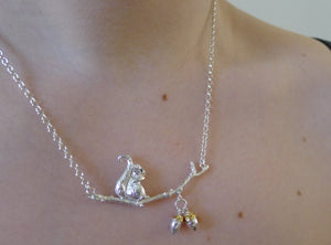 Squirrel & Acorns Necklace