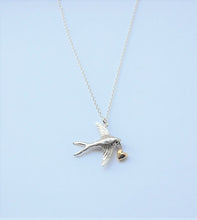 Load image into Gallery viewer, Swallow &amp; Gold dipped Heart Necklace