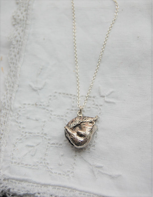 Sleepy Squirrel Necklace