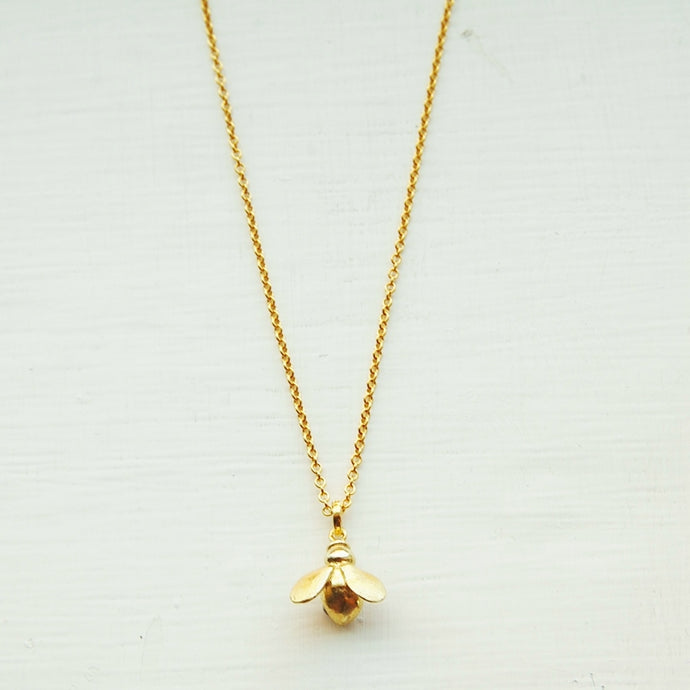 Gold Honeybee Necklace