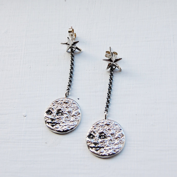 Man on the Moon with Stars, Earrings