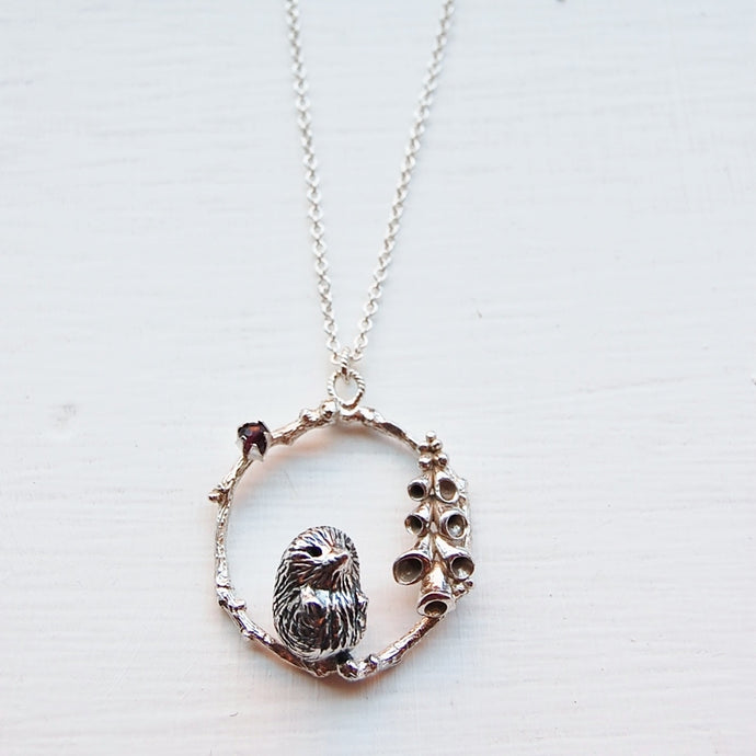 Hedgehog & Foxgloves Necklace