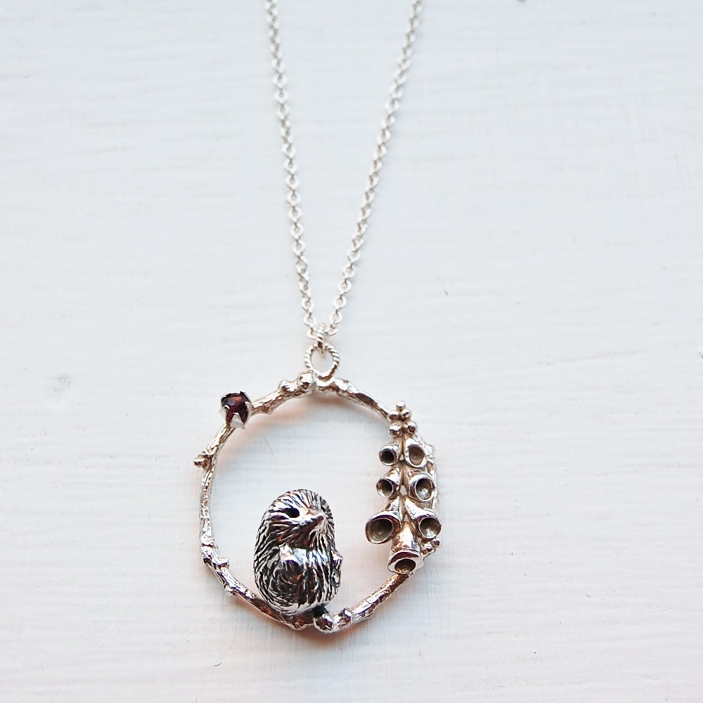 Hedgehog & Foxgloves Necklace