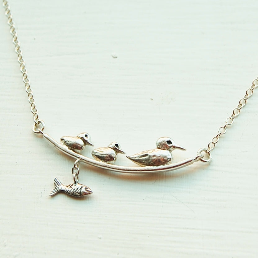 Duck Ducklings Necklace