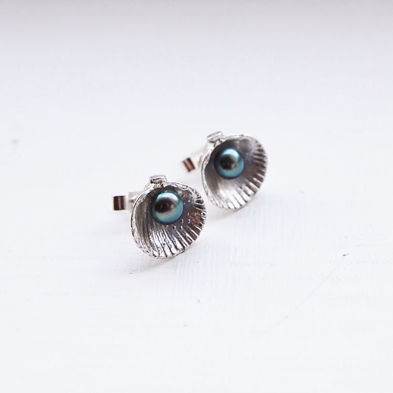 Cockle Shell & Pearl Earrings