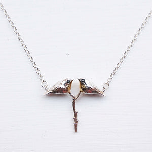 Pair of Robins Necklace