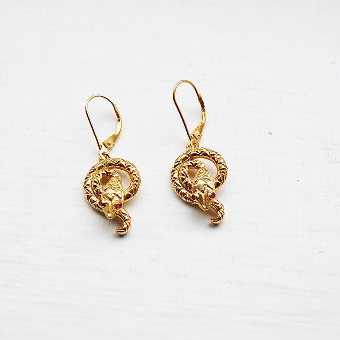 Coiled Snake Earrings