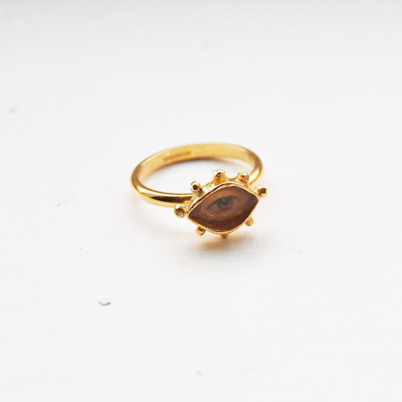 Lover's Eye Ring, Gold Dipped