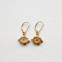 Load image into Gallery viewer, Lover&#39;s Eye Earrings, Gold Dipped