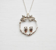 Load image into Gallery viewer, Pair of Owls in the Ivy Necklace
