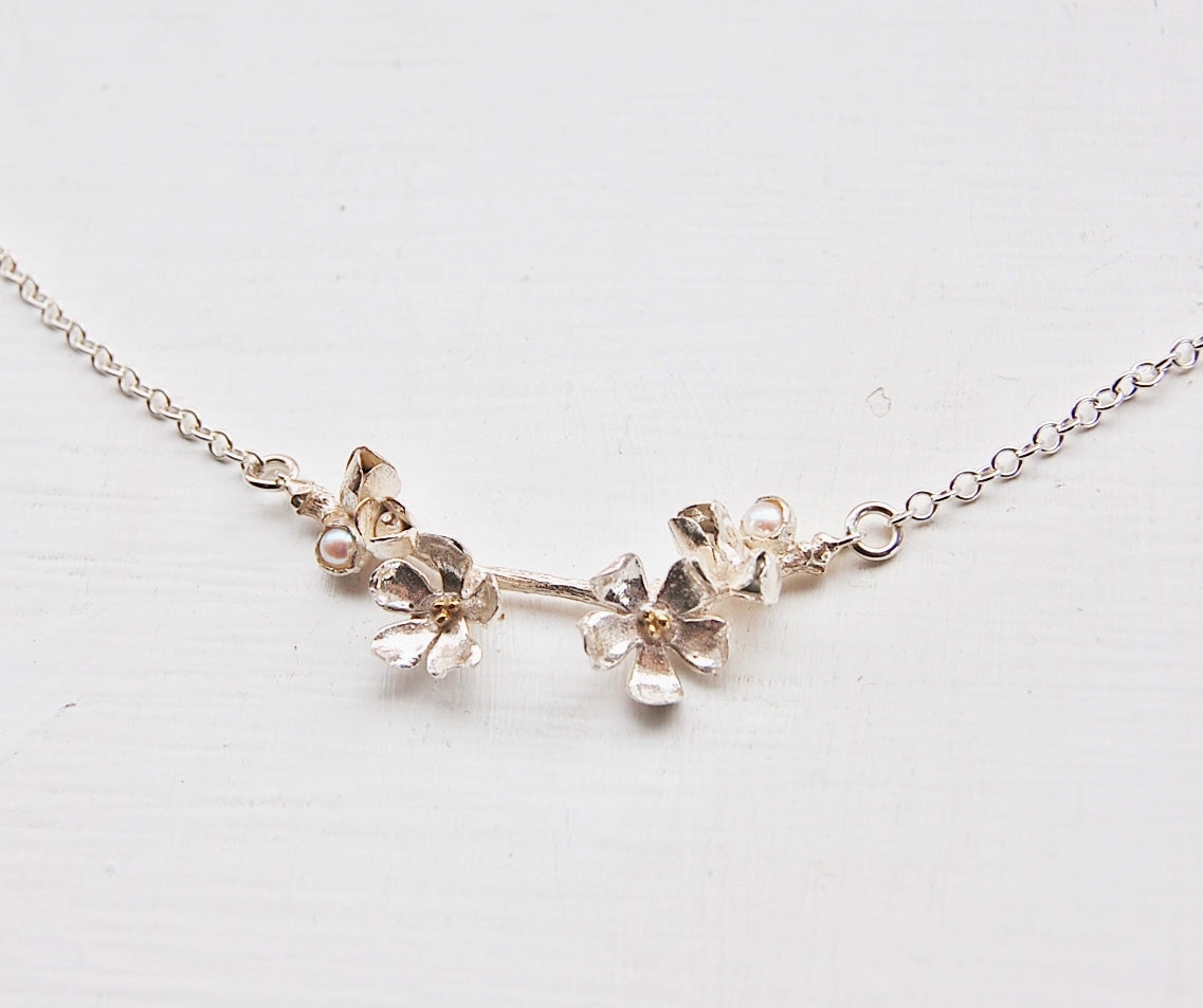 Apple shop blossom necklace
