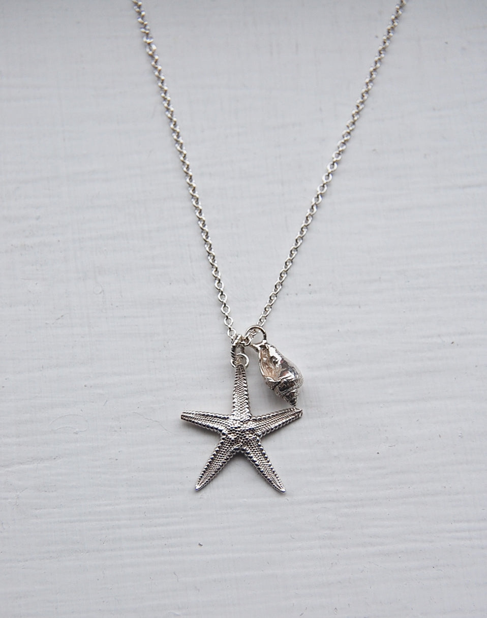 Starfish And Conch shell Necklace