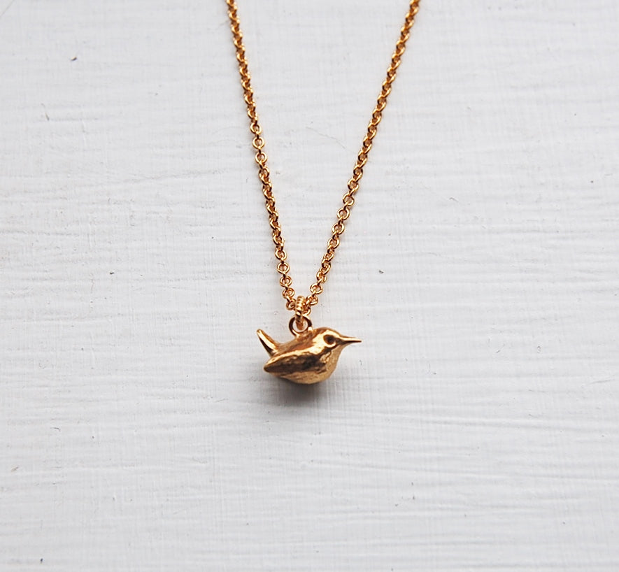 Wren necklace  Gold dipped