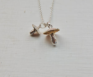 Double Mushroom Necklace
