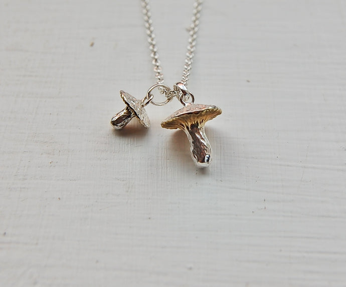 Double Mushroom Necklace