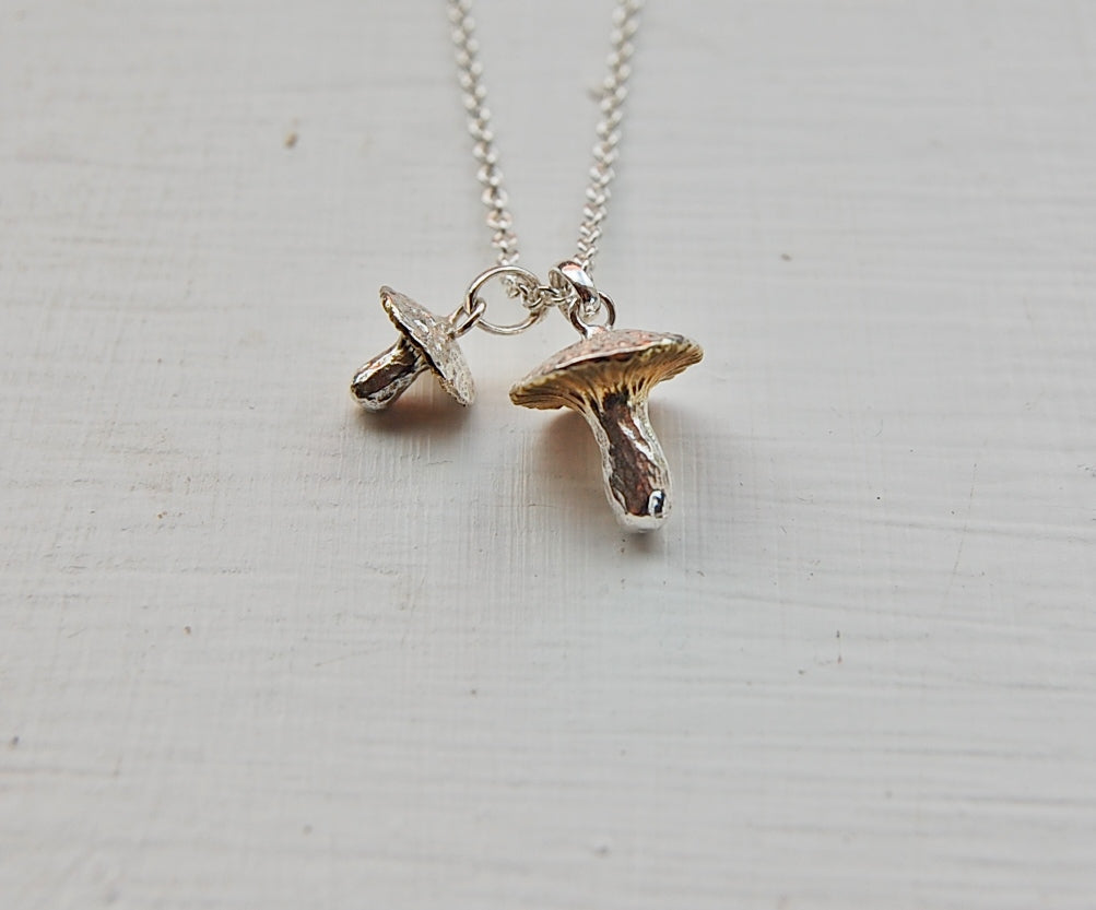 Double Mushroom Necklace