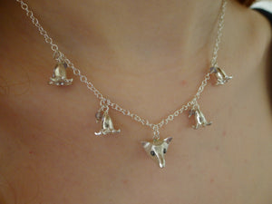 Fox in the Bluebells Necklace