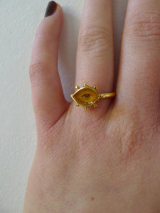 Lover's Eye Ring, Gold Dipped