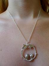 Load image into Gallery viewer, Pair of Owls in the Ivy Necklace