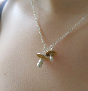 Double Mushroom Necklace