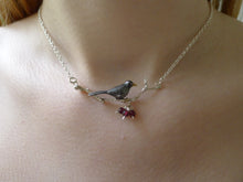 Load image into Gallery viewer, Blackbird and Berries Necklace